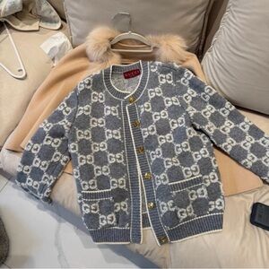 Gucci Gray and White Women's Cardigan